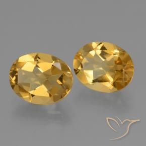 Gemme di Citrino Arancio Dorato Profondo naturale da 4.29 ct, Ovale, VVS-VS