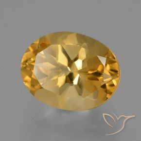 Citrino Arancio Dorato Profondo naturale da 2.88 ct, Ovale, VVS-VS