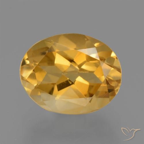 2.74ct Naturale Arancio Dorato Profondo Citrino, Ovale, VVS