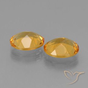 Gemme di Citrino Arancio Dorato Profondo naturale da 4.31 ct, Ovale, VVS-VS