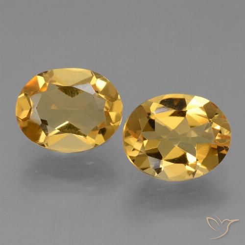 4.20ctw Naturale Arancio Dorato Profondo Citrino, Ovale, VVS-VS