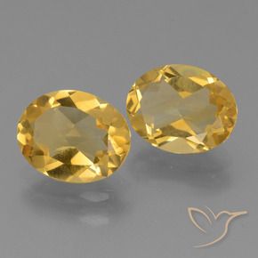 Gemme di Citrino Dorato medio-scuro naturale da 4.42 ct, Ovale, VVS-VS