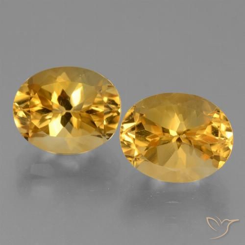 5.81ctw Naturale Arancio Dorato Profondo Citrino, Ovale, VVS-VS