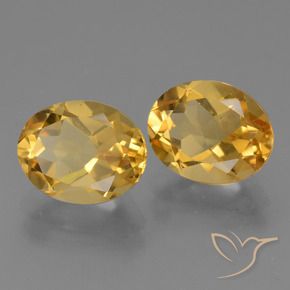 Gemme di Citrino Dorato medio-scuro naturale da 5.15 ct, Ovale, VVS-VS
