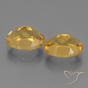 Gemme di Citrino Dorato medio-scuro naturale da 5.15 ct, Ovale, VVS-VS