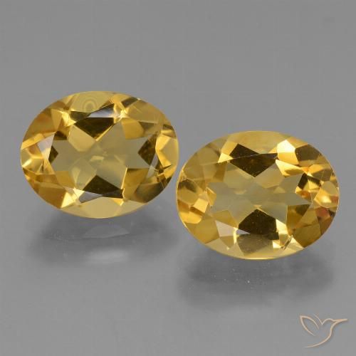 4.56ctw Naturale Arancio Dorato Profondo Citrino, Ovale, VVS