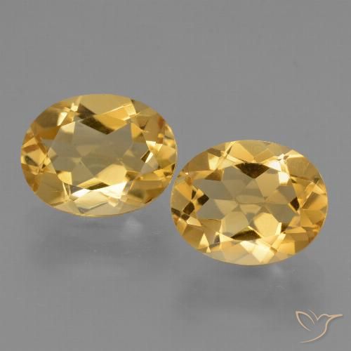 4.95ctw Naturale Arancio dorato Citrino, Ovale, VVS-VS