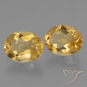 Gemme di Citrino Arancio dorato naturale da 4.95 ct, Ovale, VVS-VS