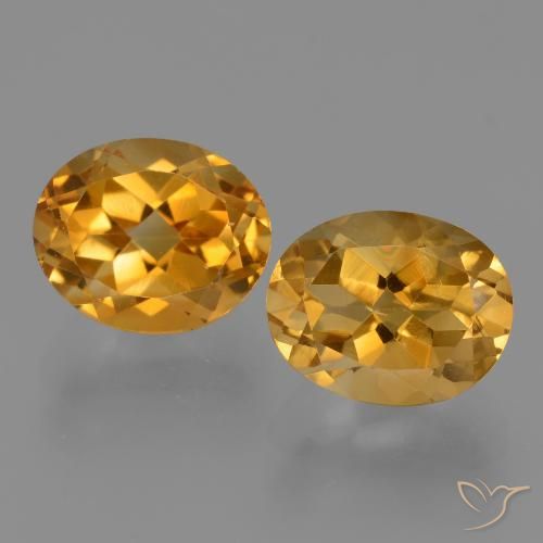 5.78ctw Naturale Dorato scuro Citrino, Ovale, VVS-VS