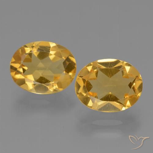 4.85ctw Naturale Arancio Dorato Profondo Citrino, Ovale, VVS-VS