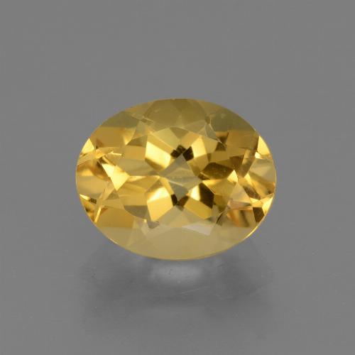 Citrino naturale dorato da 2,50 ct, taglio ovale, VVS