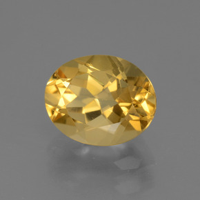 Citrino naturale dorato da 2,50 ct, taglio ovale, VVS