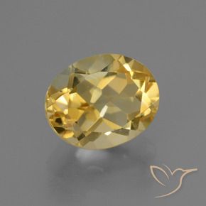 Citrino Oro medio-chiaro naturale da 2.57 ct, Ovale, VS