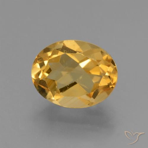 2.81ct Naturale Arancio Dorato Profondo Citrino, Ovale, VVS-VS