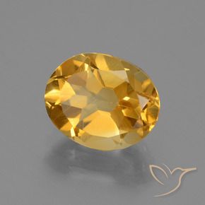 Citrino Arancio intenso-OroG naturale da 2.35 ct, Ovale, VVS