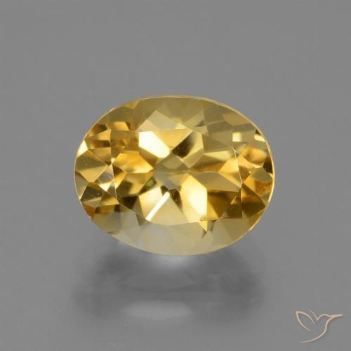 2.54ct Naturale Dorato Citrino, Ovale, VVS