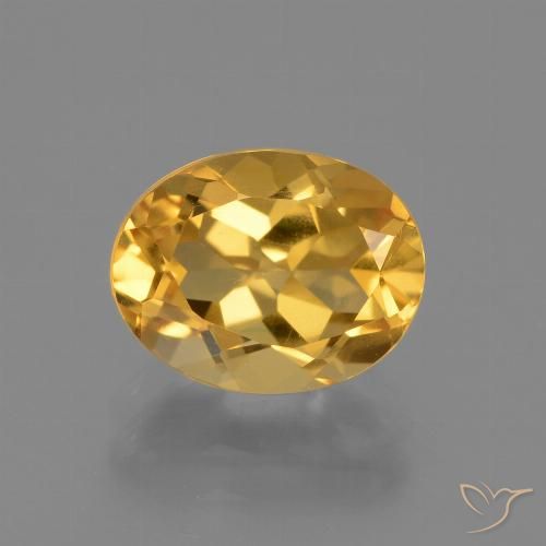 2.44ct Naturale Arancio Dorato Profondo Citrino, Ovale, VVS
