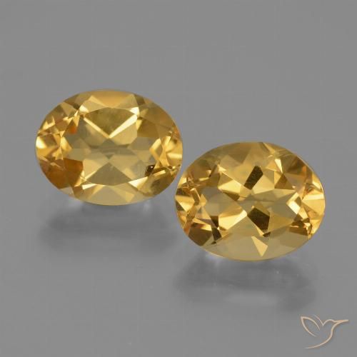 4.84ctw Naturale Arancio Dorato Profondo Citrino, Ovale, VVS-VS