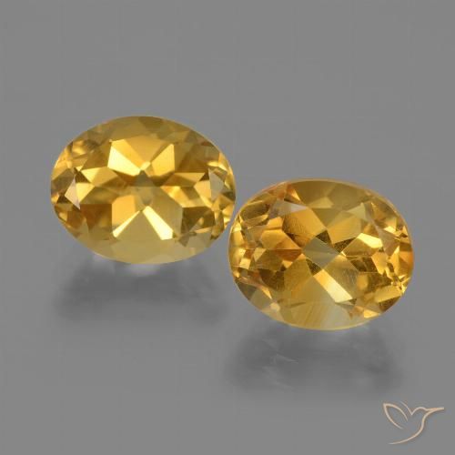 5.00ctw Naturale Dorato scuro Citrino, Ovale, VVS-VS