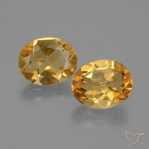 3.85ctw Naturale Arancio Scuro-Oro Citrino, Ovale, VVS-VS