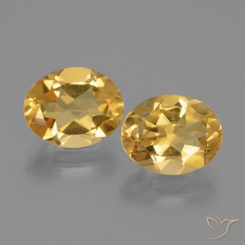 4.44ctw Naturale Arancio Dorato Profondo Citrino, Ovale, VVS-VS