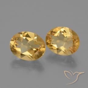 Gemme di Citrino Dorato medio-scuro naturale da 4.03 ct, Ovale, VVS-VS