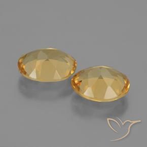 Gemme di Citrino Dorato medio-scuro naturale da 4.03 ct, Ovale, VVS-VS