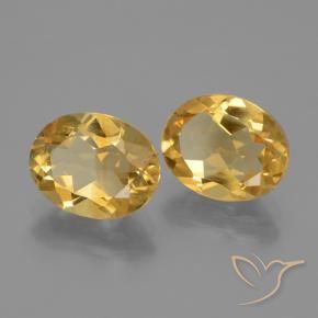 Gemme di Citrino Arancio Dorato Profondo naturale da 4.43 ct, Ovale, VVS-VS