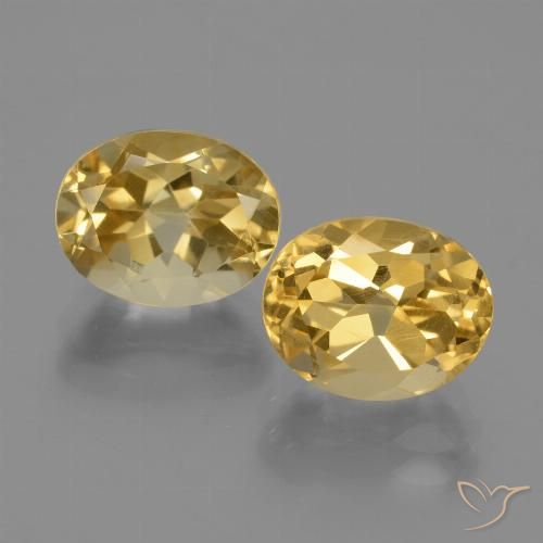 5.59ctw Naturale Arancio Dorato Profondo Citrino, Ovale, VVS