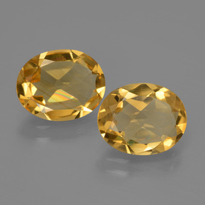 Citrino naturale dorato da 4,05 ct, taglio ovale, VVS-VS