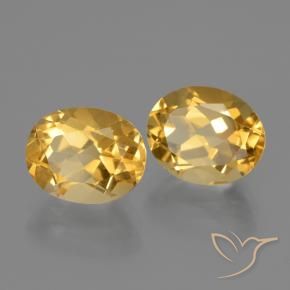 Gemme di Citrino Dorato medio-scuro naturale da 5.34 ct, Ovale, VVS-VS