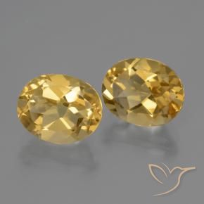 Gemme di Citrino Dorato medio-scuro naturale da 5.06 ct, Ovale, VS