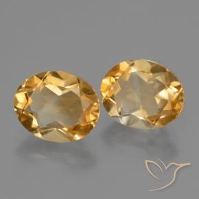 Gemme di Citrino Dorato medio-chiaro naturale da 4.81 ct, Ovale, VVS-VS