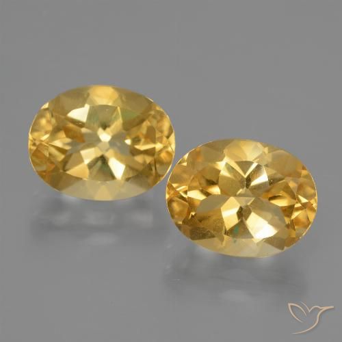 4.91ctw Naturale Arancio Dorato Profondo Citrino, Ovale, VVS-VS