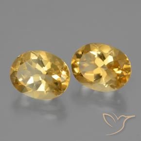 Gemme di Citrino Arancio Dorato Profondo naturale da 4.91 ct, Ovale, VVS-VS