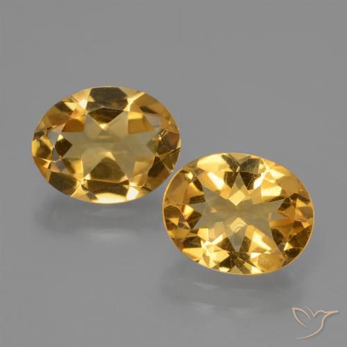4.20ctw Naturale Arancio Dorato Profondo Citrino, Ovale, VVS-VS