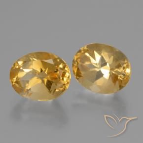 Gemme di Citrino Arancio Dorato Profondo naturale da 5.49 ct, Ovale, VVS