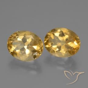 Gemme di Citrino Dorato medio-scuro naturale da 4.65 ct, Ovale, VS