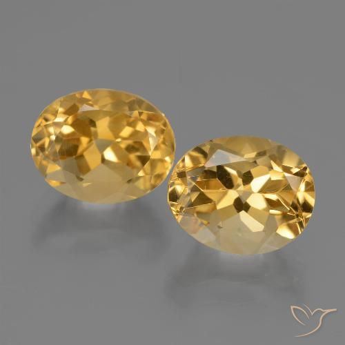 5.63ctw Naturale Arancio Dorato Profondo Citrino, Ovale, VVS