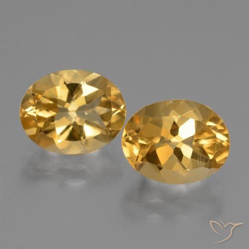 5.03ctw Naturale Arancio Dorato Profondo Citrino, Ovale, VVS-VS