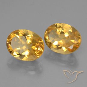 Gemme di Citrino Dorato medio-scuro naturale da 5.21 ct, Ovale, VVS-VS