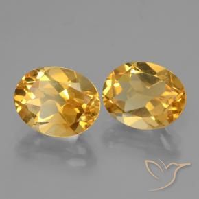 Gemme di Citrino Arancio Dorato Profondo naturale da 4.97 ct, Ovale, VVS-VS