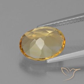 Citrino Arancio dorato naturale da 2.07 ct, Ovale, VVS-VS