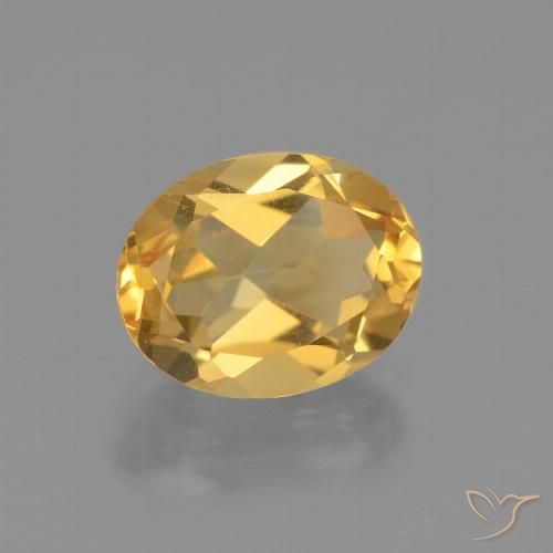 2.38ct Naturale Dorato medio-scuro Citrino, Ovale, VVS-VS
