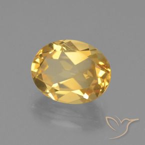 Citrino Dorato medio-scuro naturale da 2.38 ct, Ovale, VVS-VS