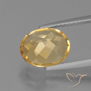 Citrino Dorato medio-scuro naturale da 2.38 ct, Ovale, VVS-VS