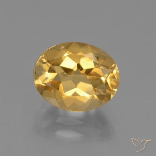 2.43ct Naturale Dorato medio-scuro Citrino, Ovale, VVS
