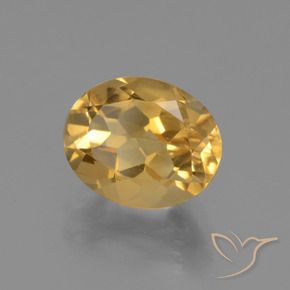 Citrino Dorato medio-scuro naturale da 2.43 ct, Ovale, VVS