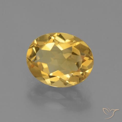 Citrino Dorato medio-chiaro naturale da 2.24 ct, Ovale, VVS