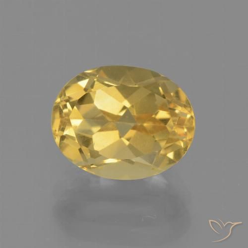 3.05ct Naturale Dorato medio Citrino, Ovale, VVS-VS
